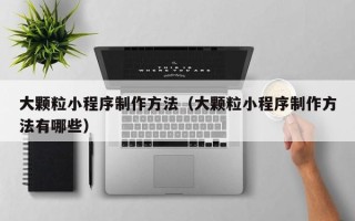 兴安盟大颗粒小程序制作方法（大颗粒小程序制作方法有哪些）